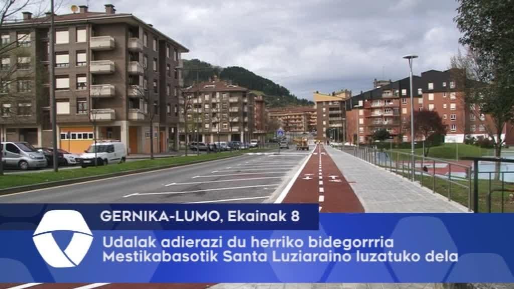 Udalak adierazi du herriko bidegorria Mestikabasotik Santa Luziaraino luzatuko dela