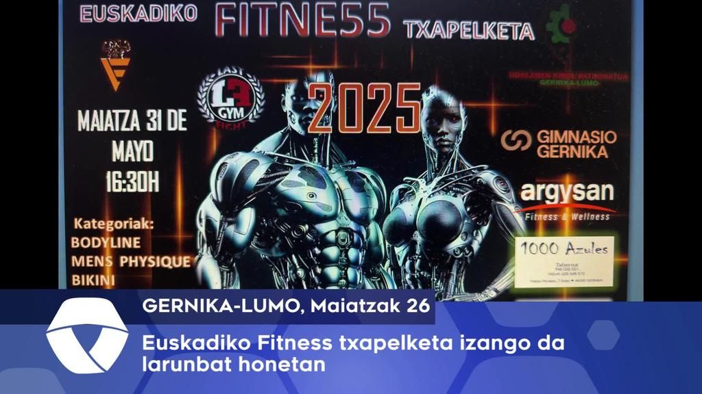 Euskadiko Fitness txapelketa ospatuko da larunbatean