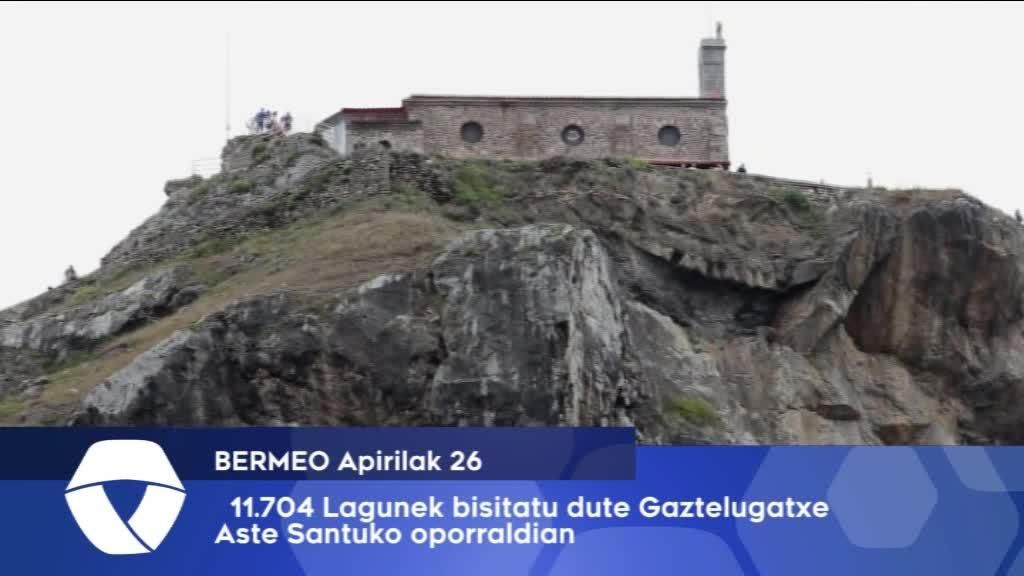 11.704 bisitari izan dira Aste Santuko oporraldian Gaztelugatxen
