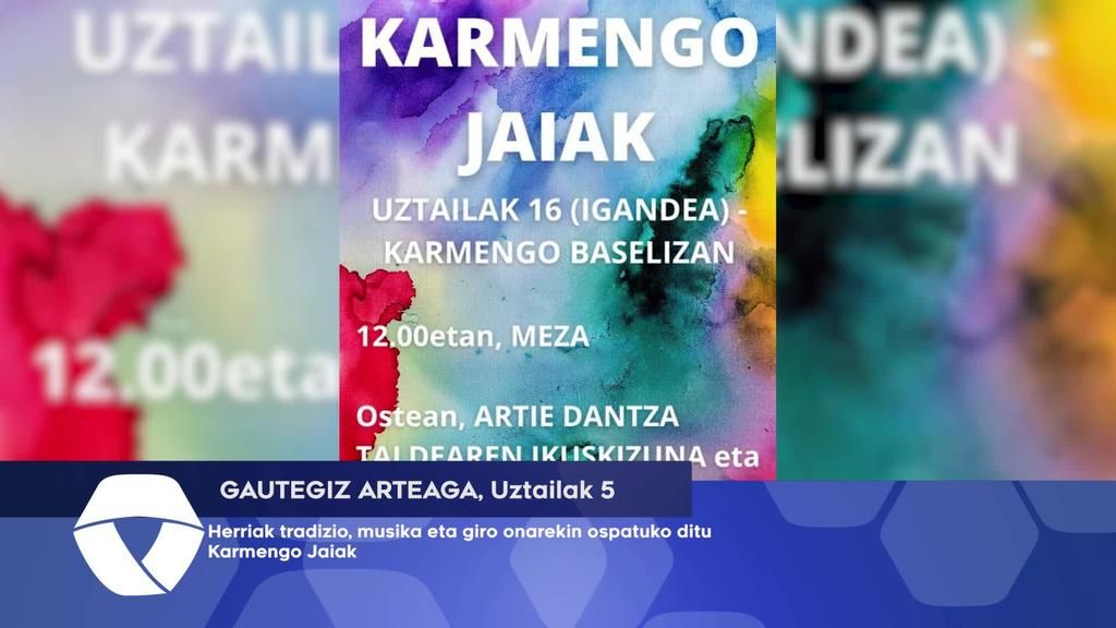 Herriak tradizio, musika eta giro onarekin ospatuko ditu Karmengo Jaiak