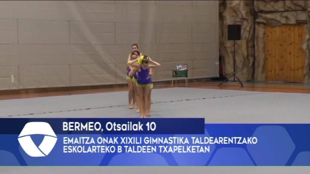 EMAITZA ONAK XIXILI GIMNASTIKA TALDEARENTZAKO ESKOLARTEKO B TALDEEN TXAPELKETAN