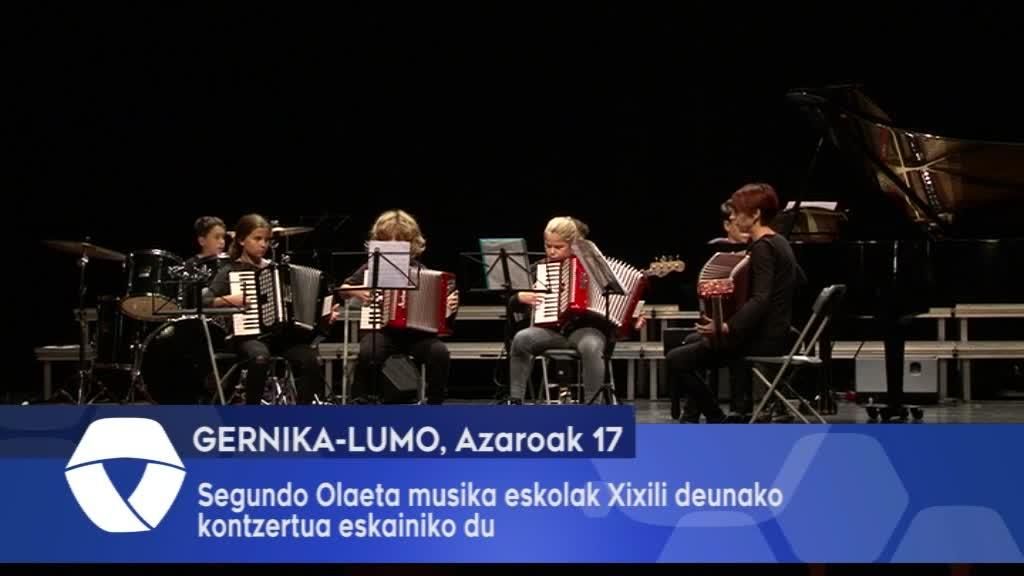 Segundo Olaeta musika eskolak Xixili deunako kontzertua eskainiko du