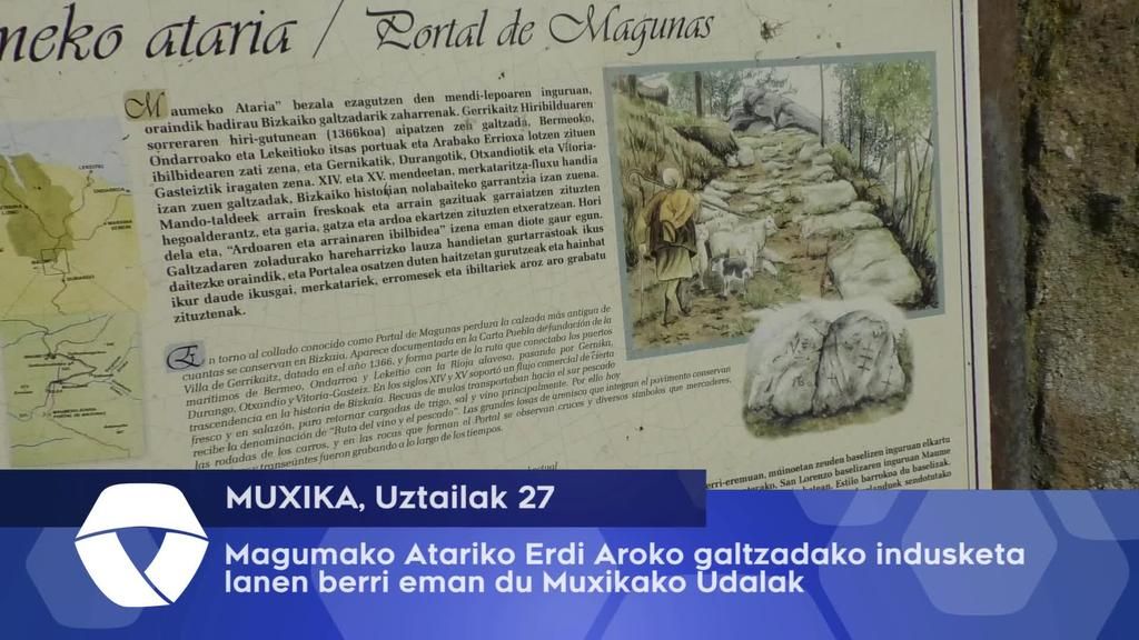 Maumeko Atariko Erdi Aroko galtzadako indusketa lanen berri eman du Muxikako Udalak