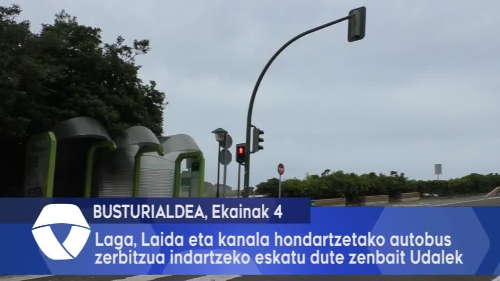 Laga, Laida eta hondartzetako autobus zerbitzua indartzeko eskatu dute zenbait Udalek