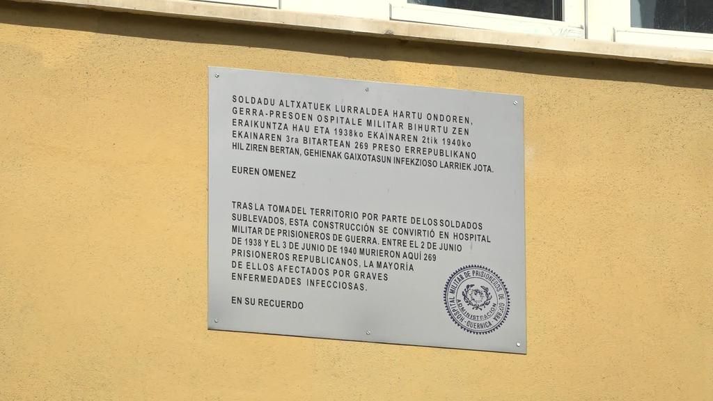 Gernikako gerra-presoen ospitale militarra zarratu zaneko LXXXVI. urteurrena gogoratzeko ekintzak aurkeztu dabez