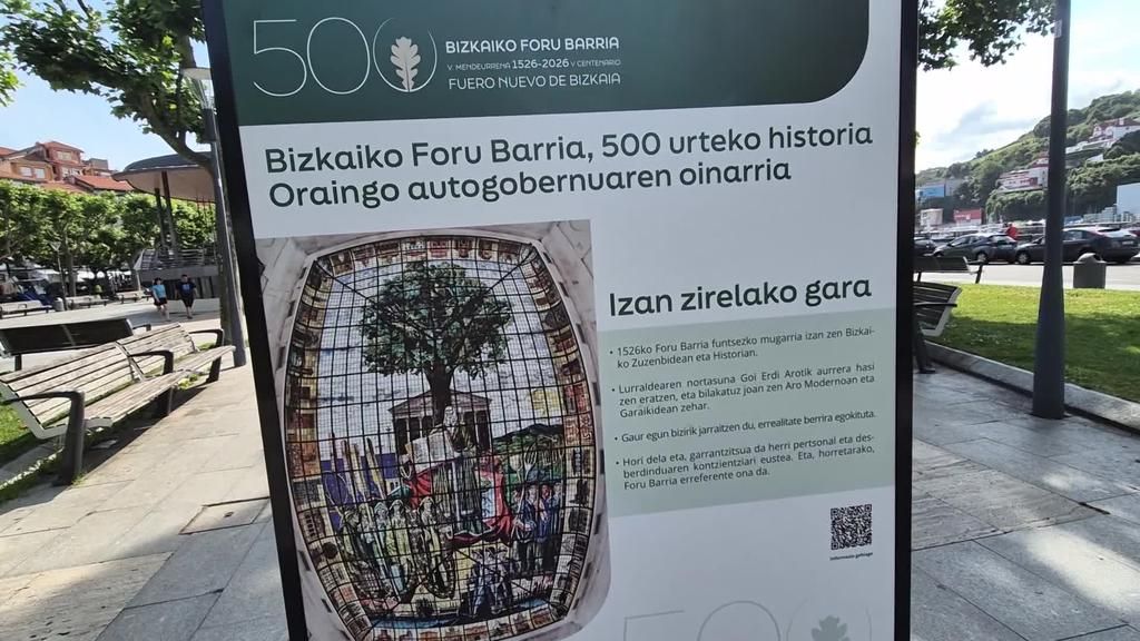 Bizkaiko Foru Barriaren V.Mendeurrenaren erakusketa Bermeoko Lameran
