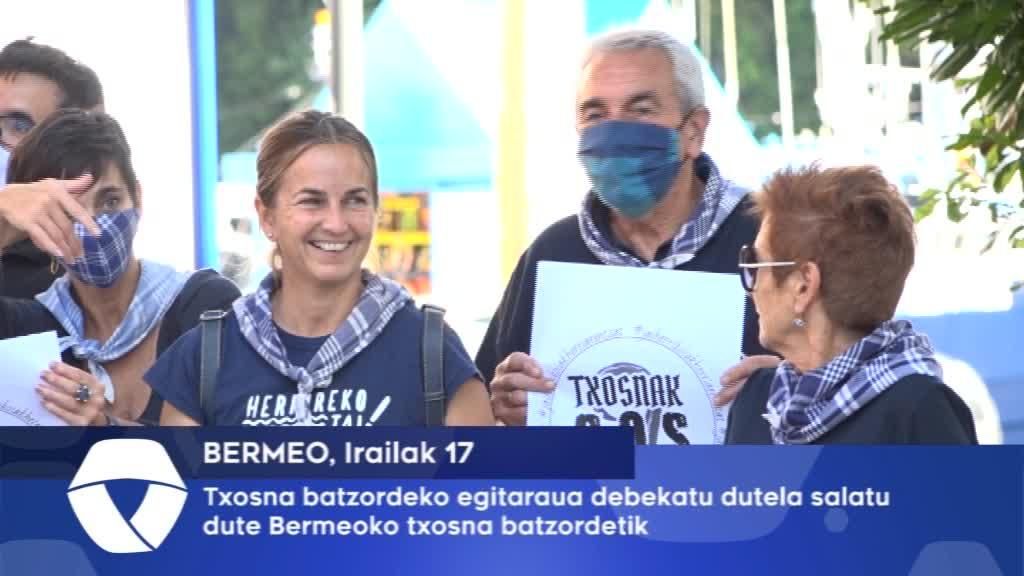 Bermeoko Udalak txosna batzordeko egitaraua debekatu dutela salatu dute Bermeoko txosna batzordetik