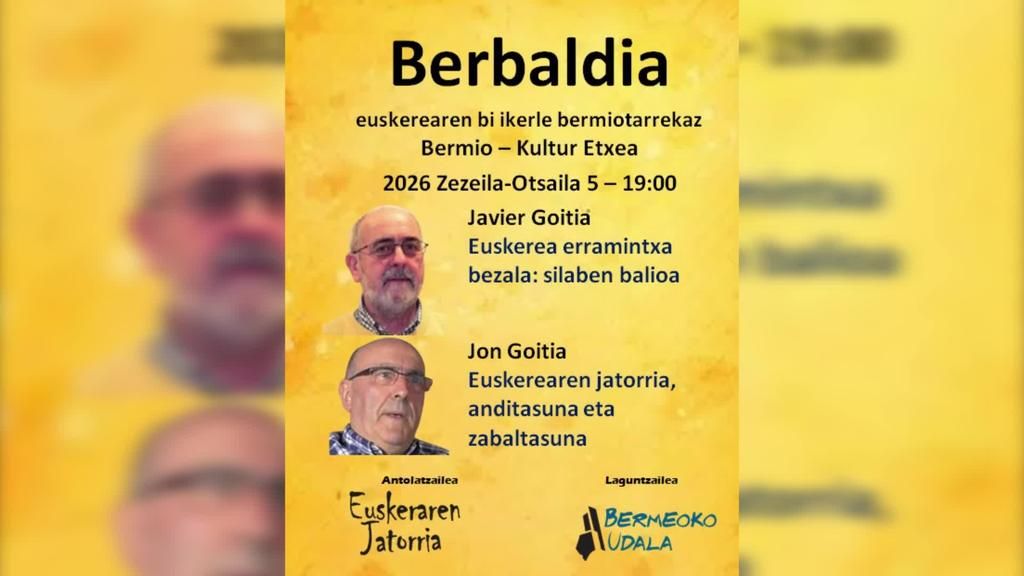 Euskarari buruzko hitzaldia eskainiko dabe, Kultur Etxean