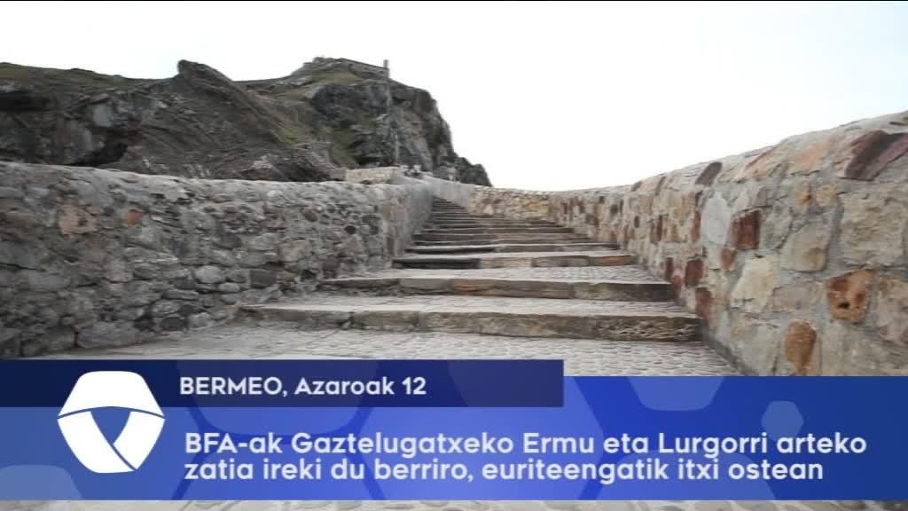 Bizkaiko Foru Aldundiak Gaztelugatxeko Ermu eta Lurgorri arteko zatia ireki du berriro, joan den ostiralean izandako euriteengatik itxi zena