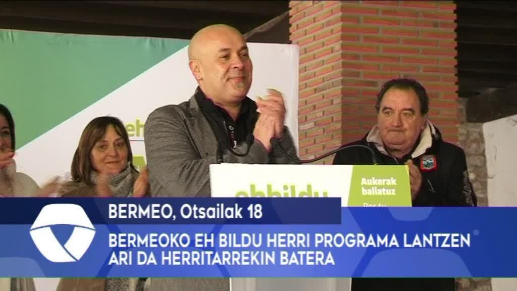 Bermeoko EH Bildu herri programa lantzen ari da herritarrekin batera