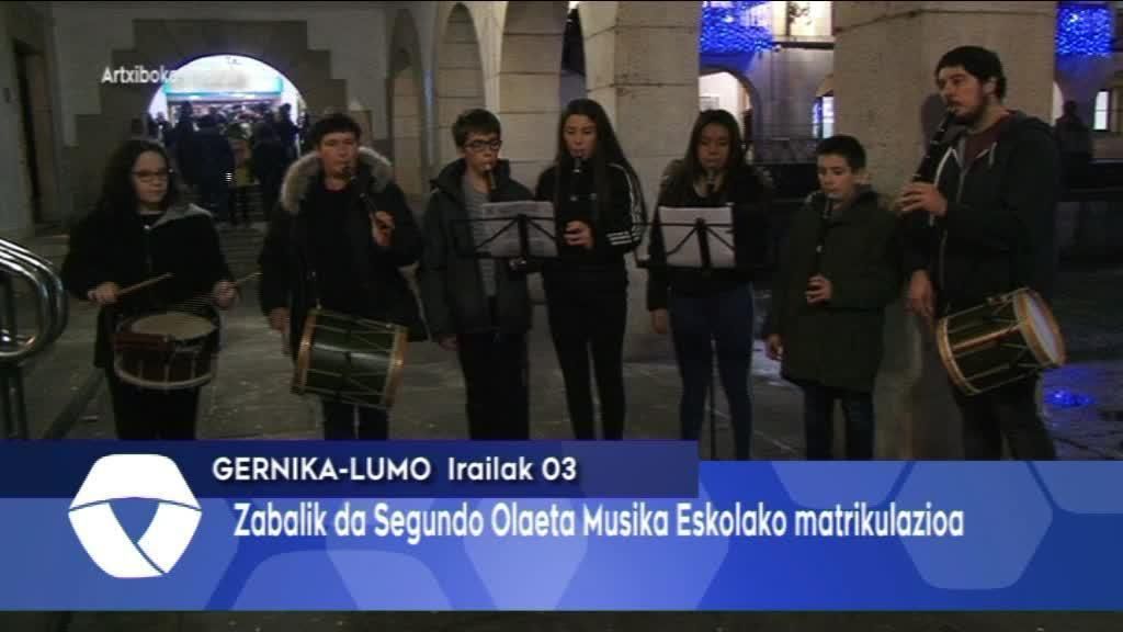 Zabalik da matrikulazio epea Segundo Olaeta Musika Eskolan