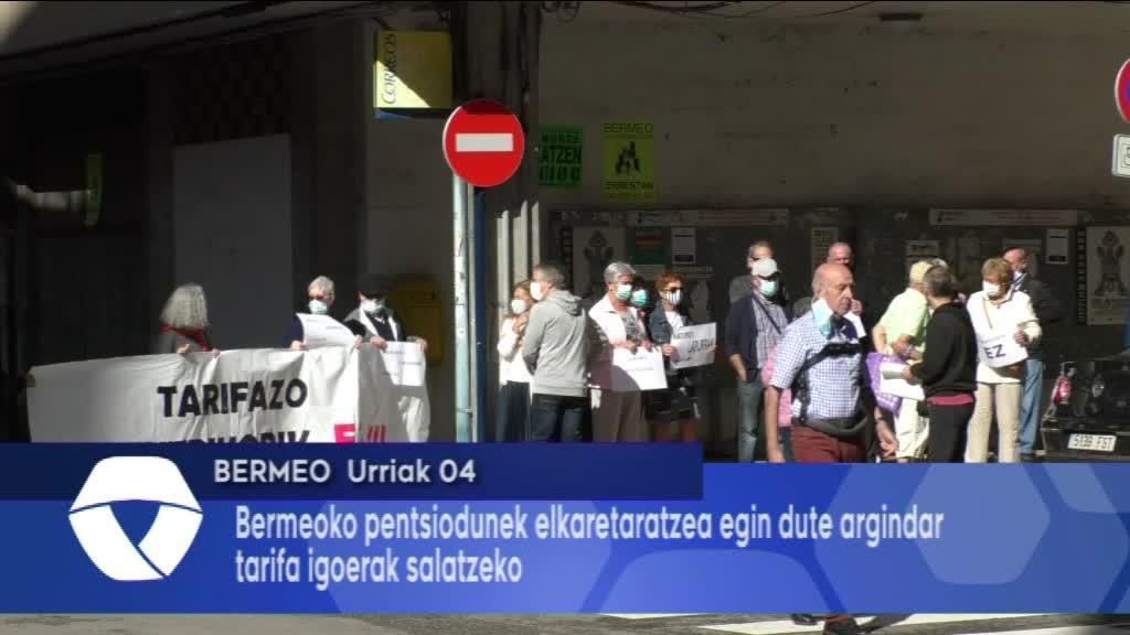 Bermeoko Pentsiodunek argindarraren tarifaren igoera salatu dute