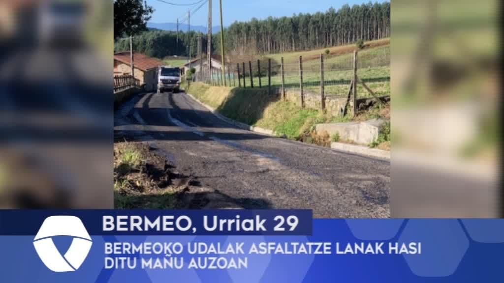 Bermeoko Udalak asfaltatze lanak hasi ditu Mañu auzoan