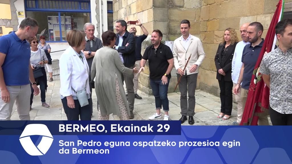 San Pedro eguna ospatzeko prozesioa egin da, Bermeon