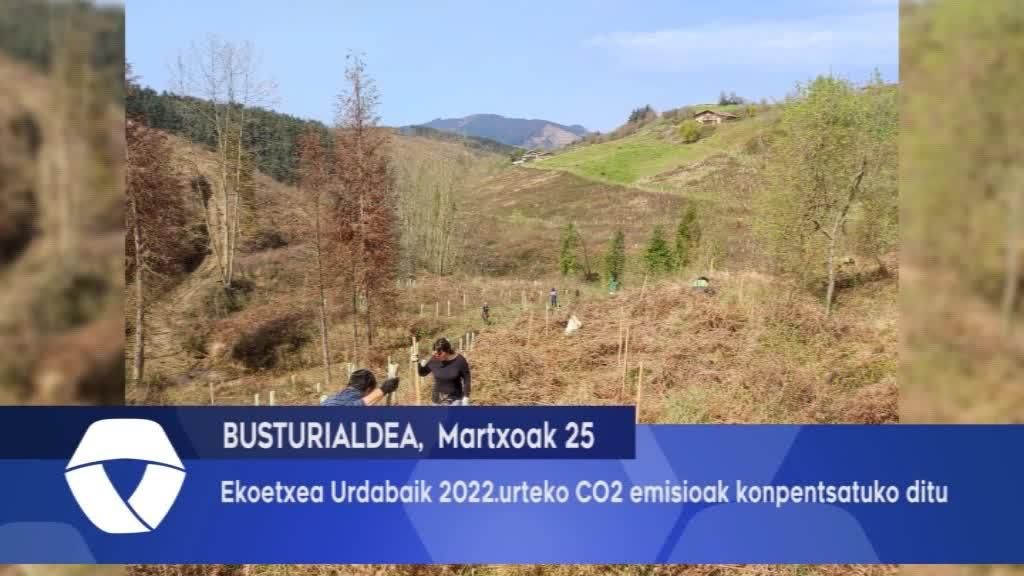 Ekoetxea Urdaibaik 2021.urteko CO2 emisioak konpentsatuko ditu