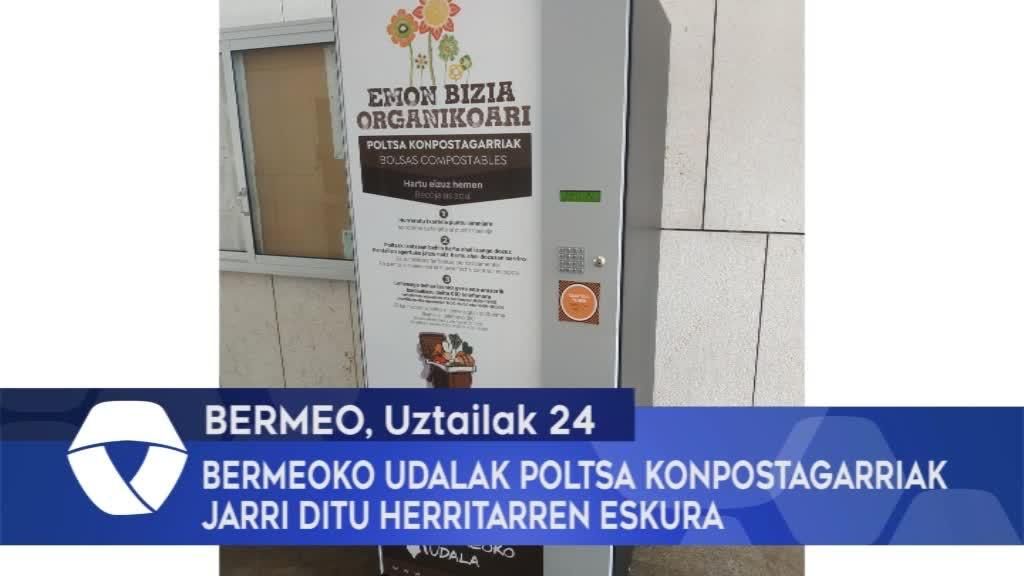 Bermeoko Udalak poltsa konpostagarriak jarri ditu herritarren eskura
