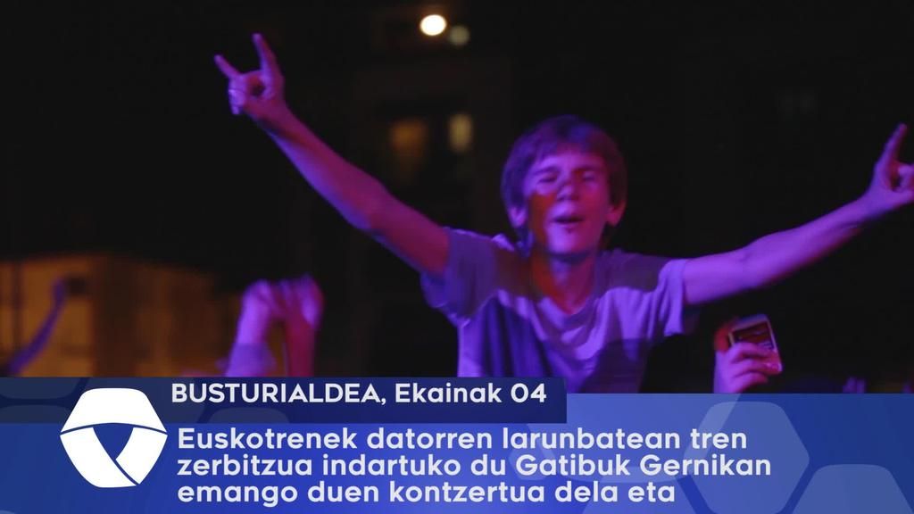 Euskotrenek larunbatean tren zerbitzua indartuko du Gatibuk Gernikan emango duen kontzertua dela eta
