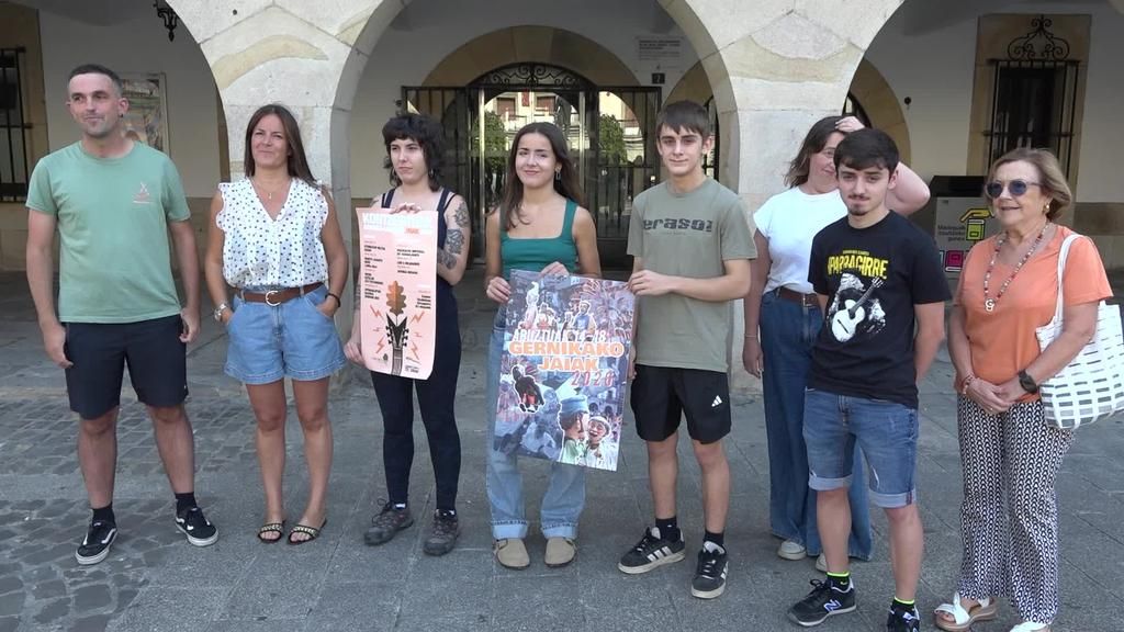 Gernikako jaiak iragarteko kartela eta aurtengo musika egitaraua aurkeztu dabez