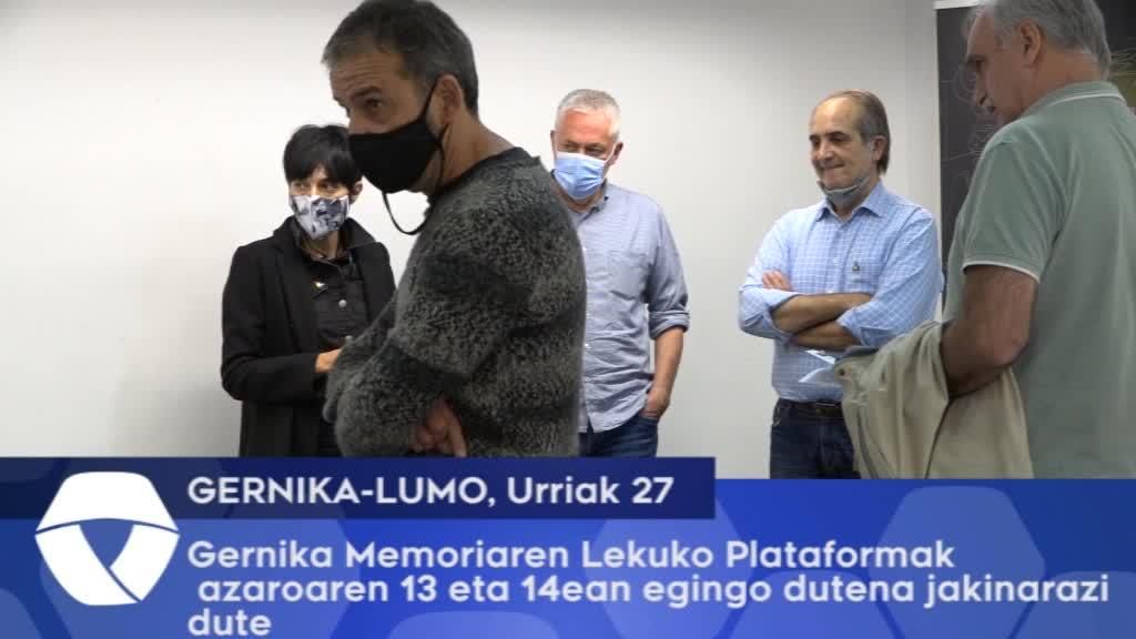 Gernika Memoria Lekuko Plataformak azaroaren 13 eta 14ean egingo dutena jakinarazi dute