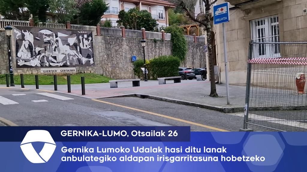 Udalak hasi ditu anbulategiko aldapan irisgarritasuna hobetzeko lanak