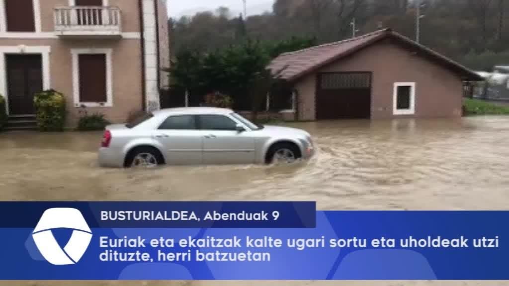 Euriak eta ekaitzak kalte ugari dortu dituzte, Busturialdean