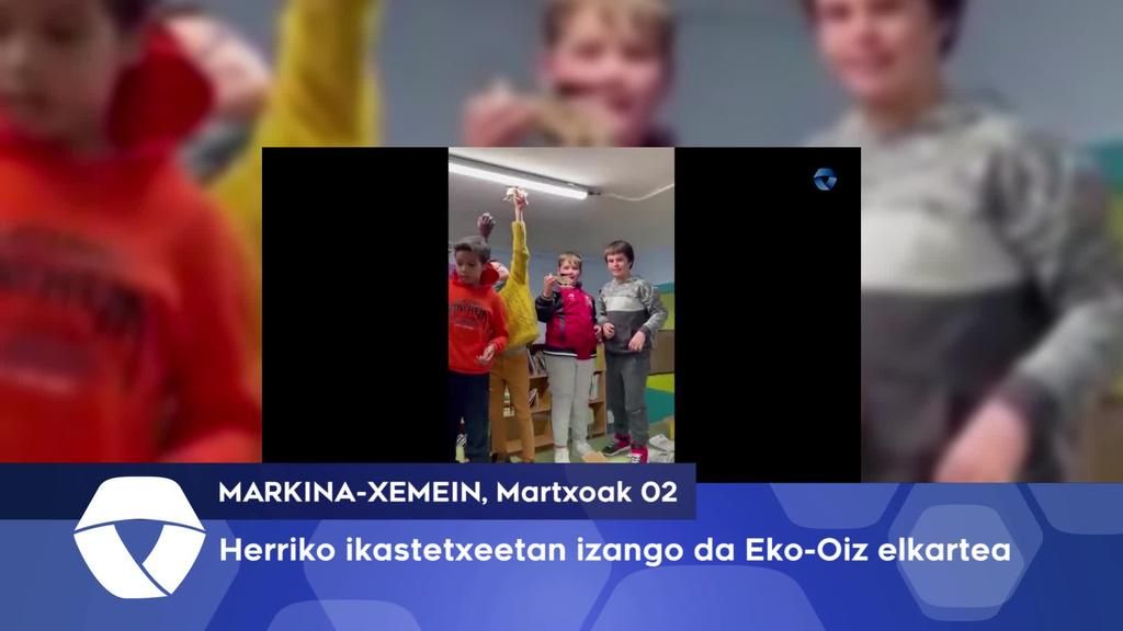 Herriko ikastetxeetan izango da Eko-Oiz elkartea