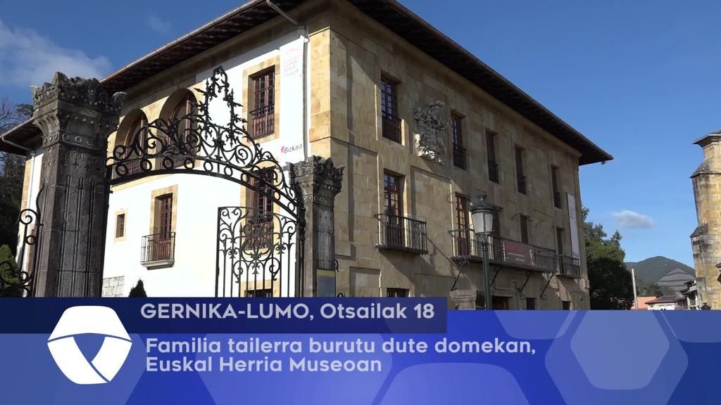 Familia tailerra burutu dute domekan, Euskal Herria Museoan