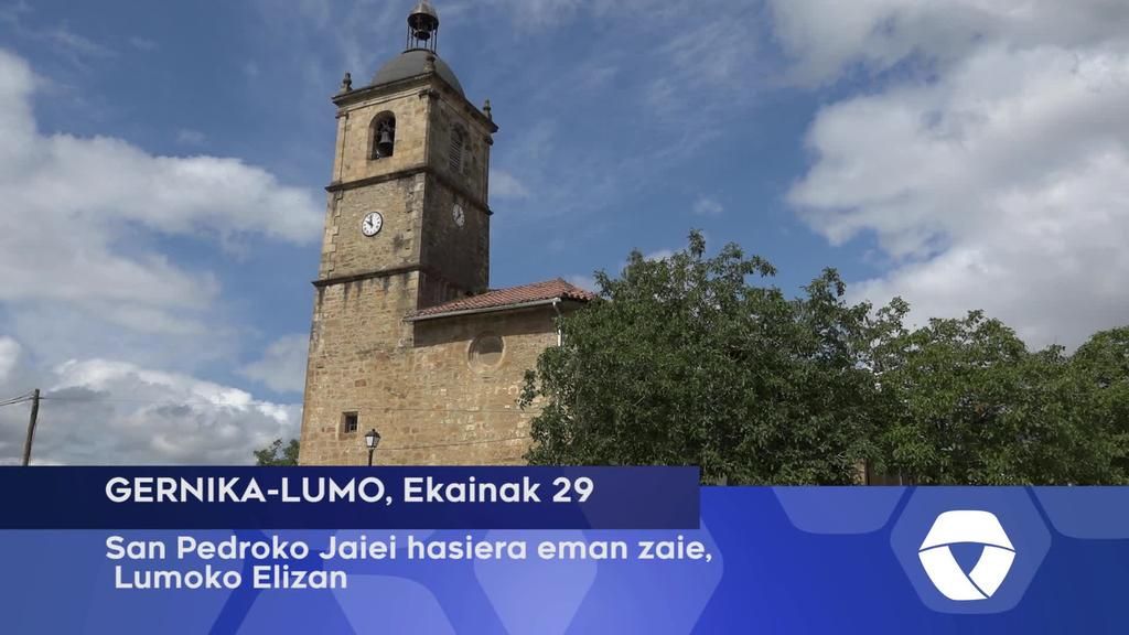 Herritarrek San Pedro Jaiei hasiera eman die, Lumoko Elizan