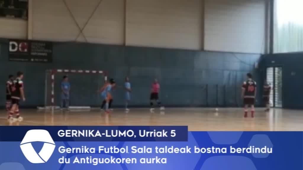 Gernikako futbol sala taldeak bostna berdindu du, Antiguokoren aurka