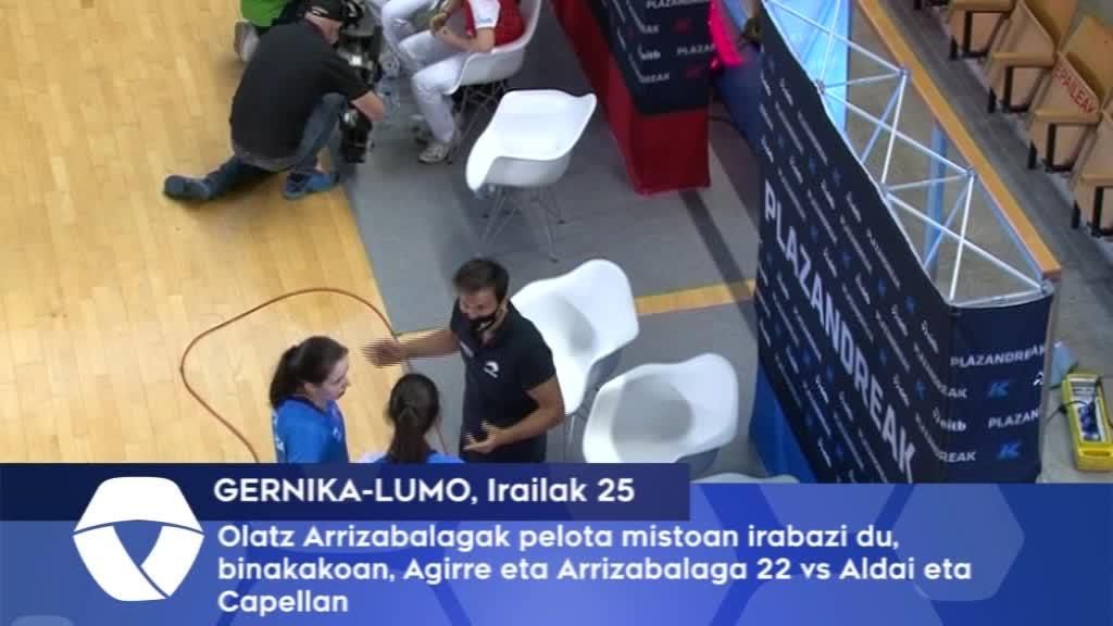 Olatz Arrizabalagak binakakoa irabazi du Agirrerekin batera, 22 eta 13 geratu ostean