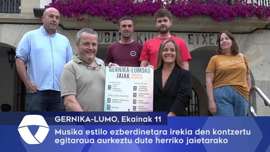 Musika estilo ezberdinetara irekia den kontzertu egitaraua aurkeztu dute Gernika-Lumoko jaietarako