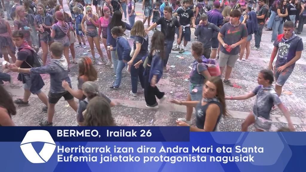 Herritarrak izan dira Andra Mari eta Santa Eufemia jaietako protagonista nagusiak