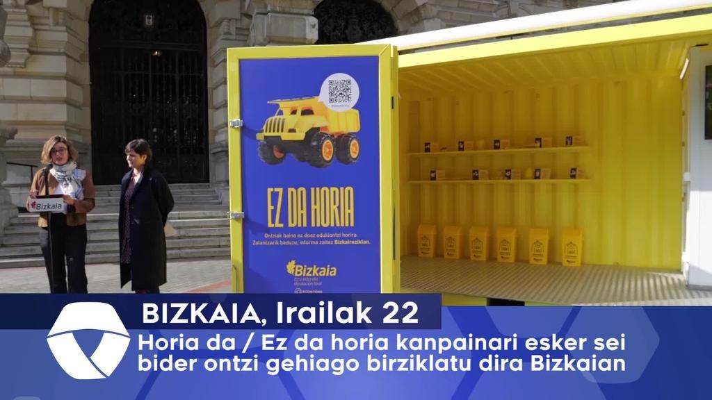 Horia da -ez da horia kanpainari esker sei bider ontzi gehiago birziklatu dira Bizkaian