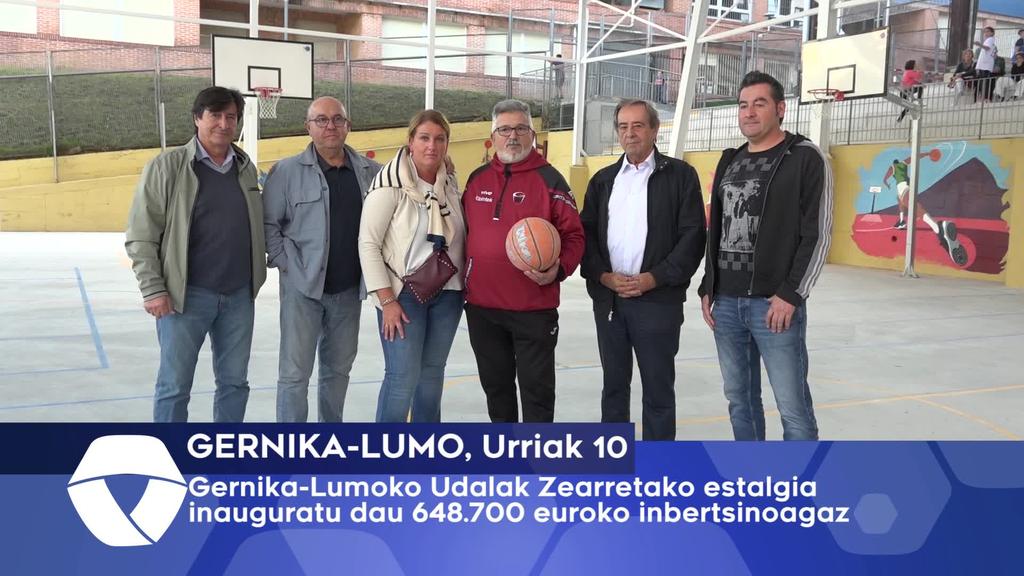 Gernika-Lumoko Udalak Zearretako estalgi barria inauguratu dau 648.700 euroko inbertsinoagaz