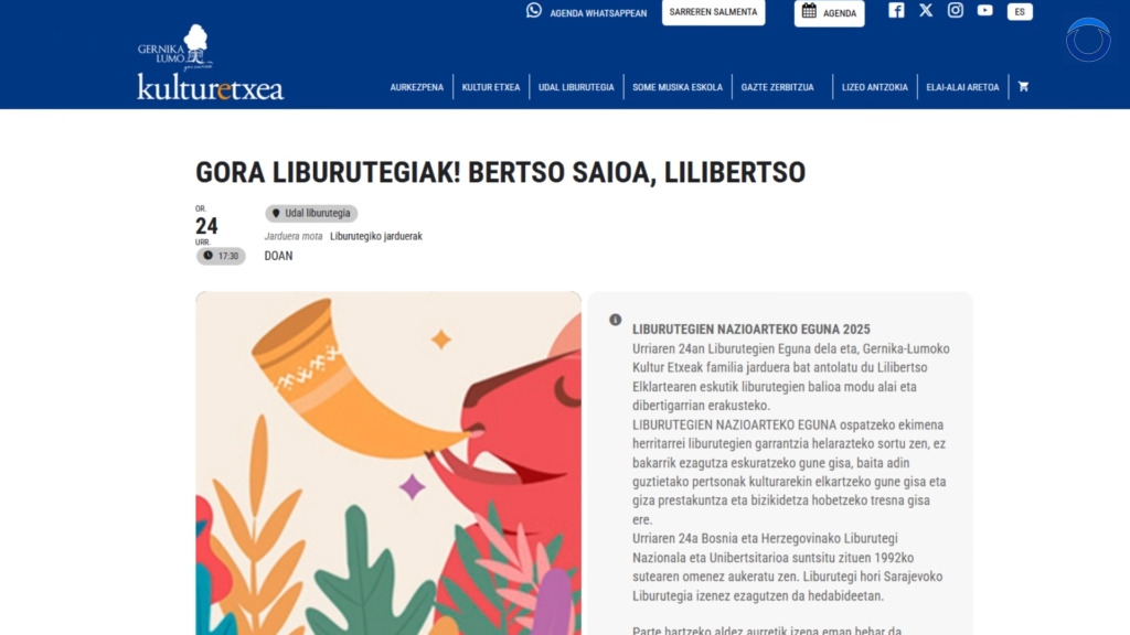 Ostiral honetan Gora Liburutegiak Bertso Saioa burutuko dabe