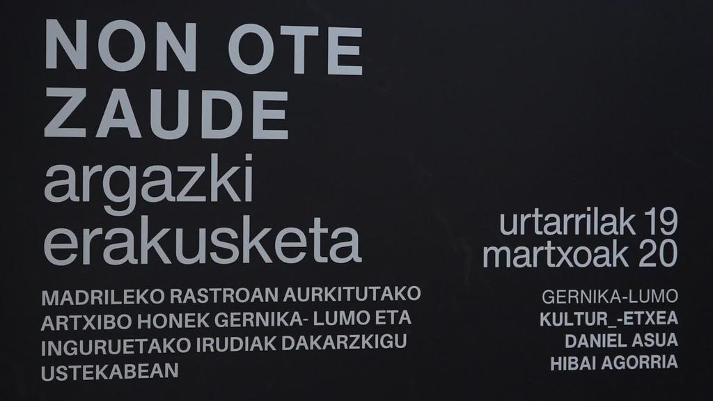 Non ote zaude erakusketaren inaugurazino ekitaldia izan da