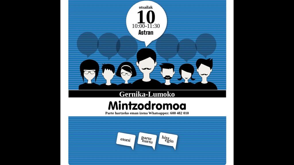 Otsailaren 10ean mintzodromoa burutuko dabe Berbalagunetik