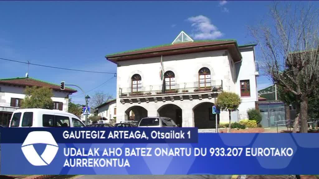 Gautegiz Arteagako Udalak aho batez onartu du 933.207 eurotako aurrekontua