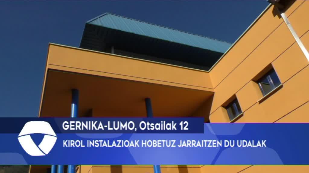 KIROL INSTALAZIOAK HOBETUZ JARRAITZEN DU UDALAK