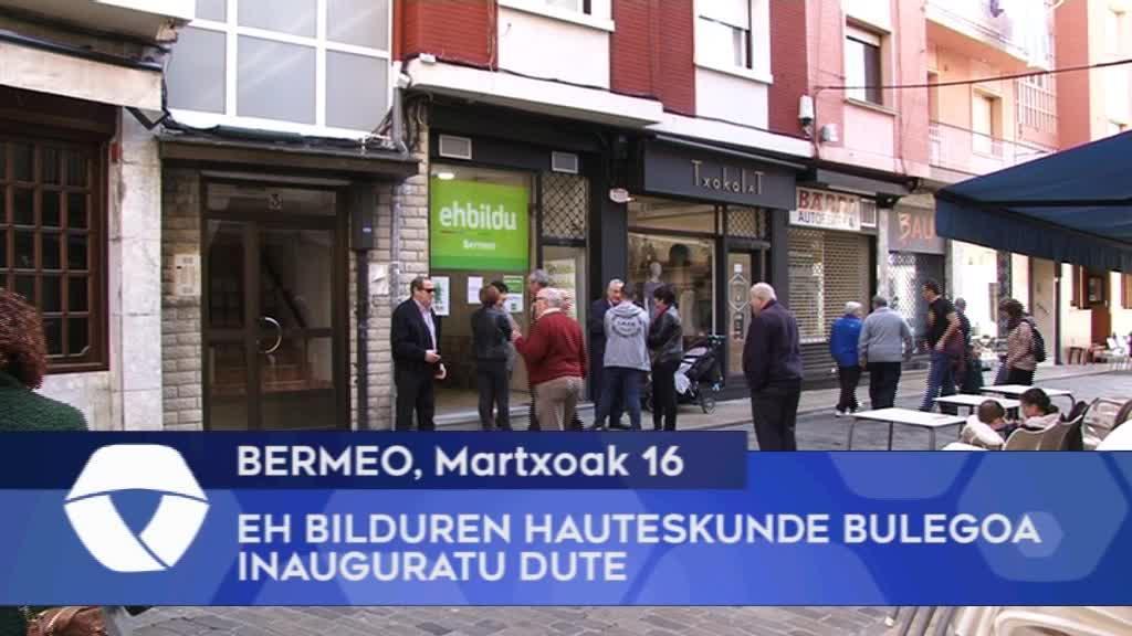 Bermeoko EH Bilduren hauteskunde bulegoa inauguratu dute