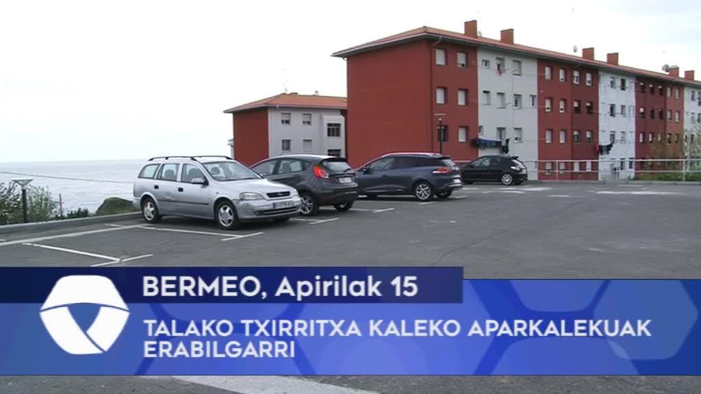Talako Txirritxa kaleko aparkalekuak erabilgarri