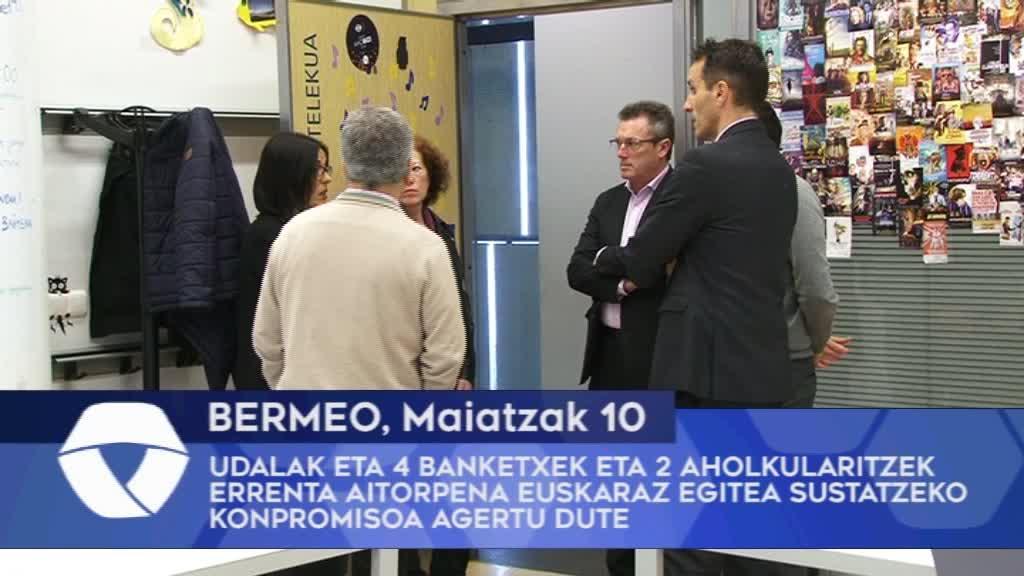 Bermeoko Udalak eta 4 banketxek eta 2 aholkularitzek Errenta Aitorpena euskaraz egitea sustatzeko konpromisoa agertu dute