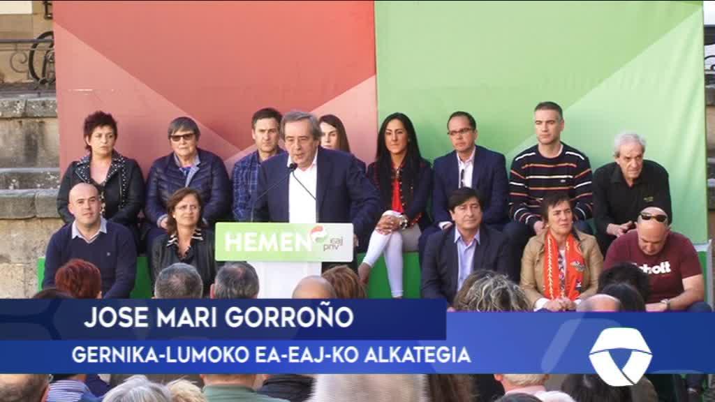 MITINA BURUTU DU EUZKO ABERTZALEAK EUSKO ALDERDI JELTZALEA KOALIZIOAK