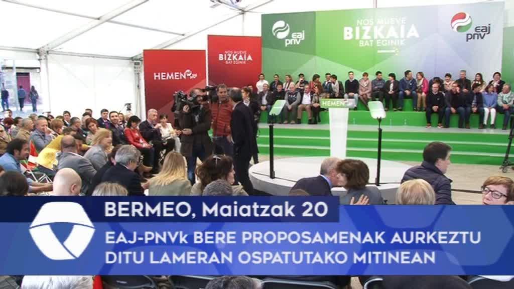 EAJ-PNVk bere proposamenak aurkeztu ditu Bermeoko Lameran ospatutako mitinean