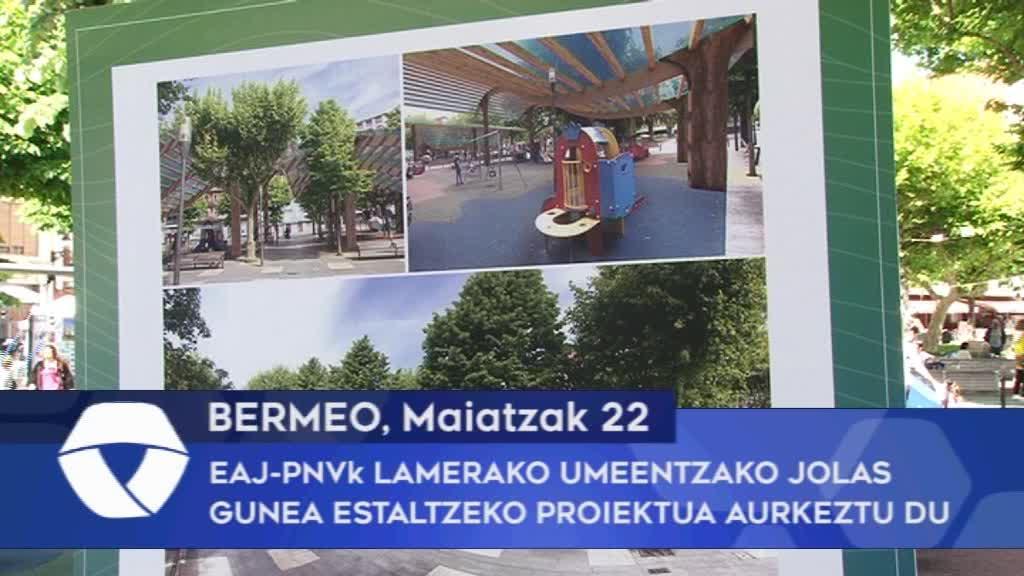 Bermeoko EAJ-PNVk Lamerako umeentzako jolas gunea estaltzeko proiektua aurkeztu du