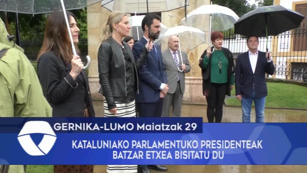 KATALUNIAKO PARLAMENTUKO PRESIDENTEAK BATZAR ETXEA BISITATU DU