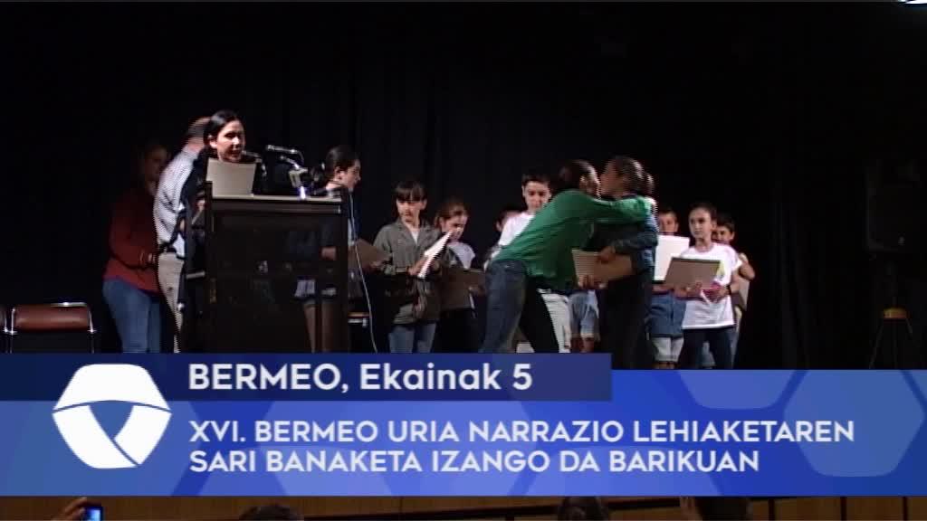 XVI. Bermeo Uria Narrazio Lehiaketaren sari banaketa izango da barikuan