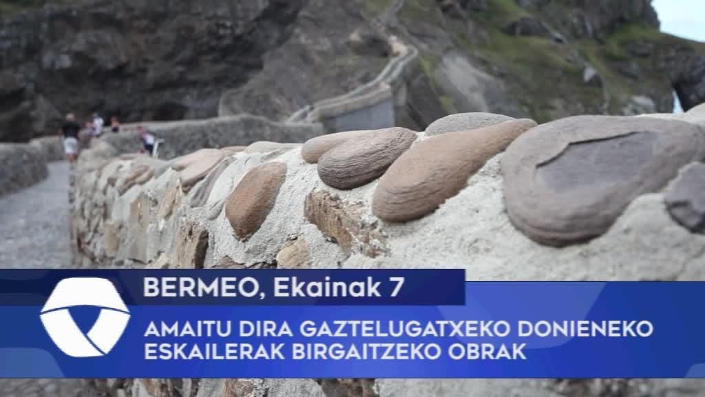 Amaitu dira Gaztelugatxeko Donieneko eskailerak birgaitzeko obrak