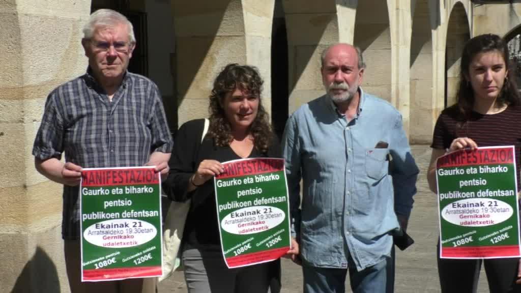 PENTSIO DUINEN ALDEKO MANIFESTAZIOA IZANGO DA EKAINAREN 21EAN