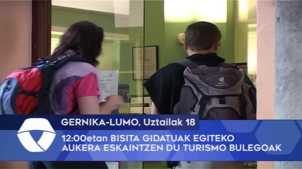 12:00etan bisita gidatuak egiteko aukera eskaintzen du Gernika-Lumoko Turismo Bulegoak